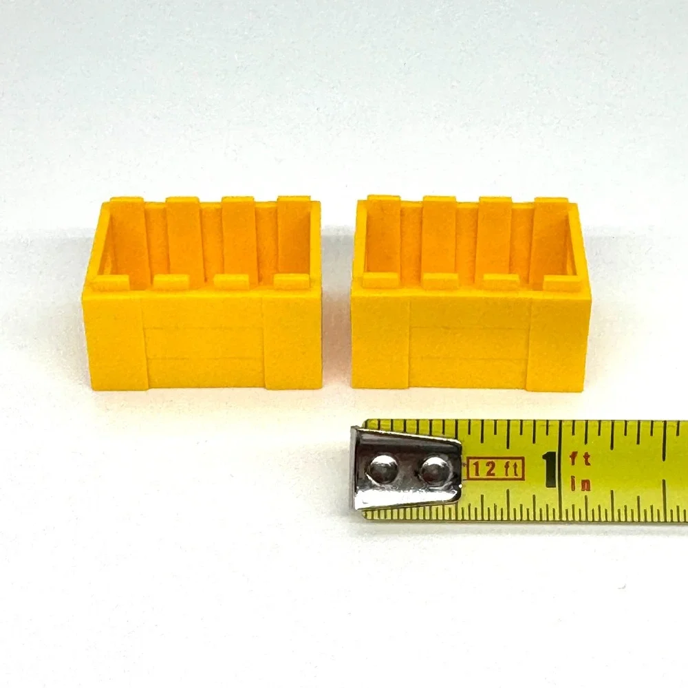 Lego Yellow Container Crate 3x4x1 2/3 Box Handholds Lot of 2 Piece 30150